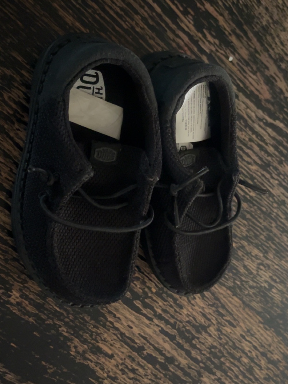 Kids Black Moccasin-Style Casual Shoes